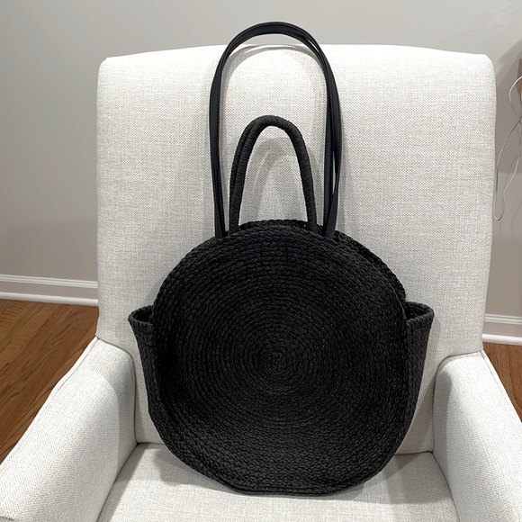 Round Straw Tote Bag - Picture 7 of 9